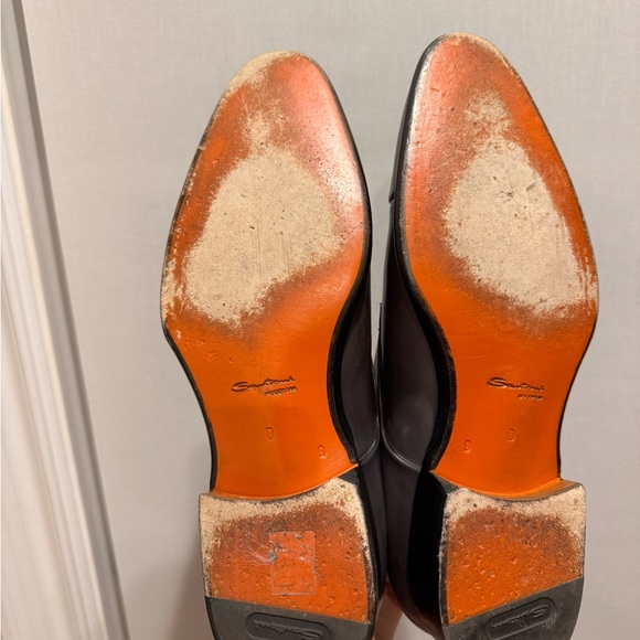 Santoni double buckle in Grey lightly worn size 9 fits a 10 - Picture 2 of 2